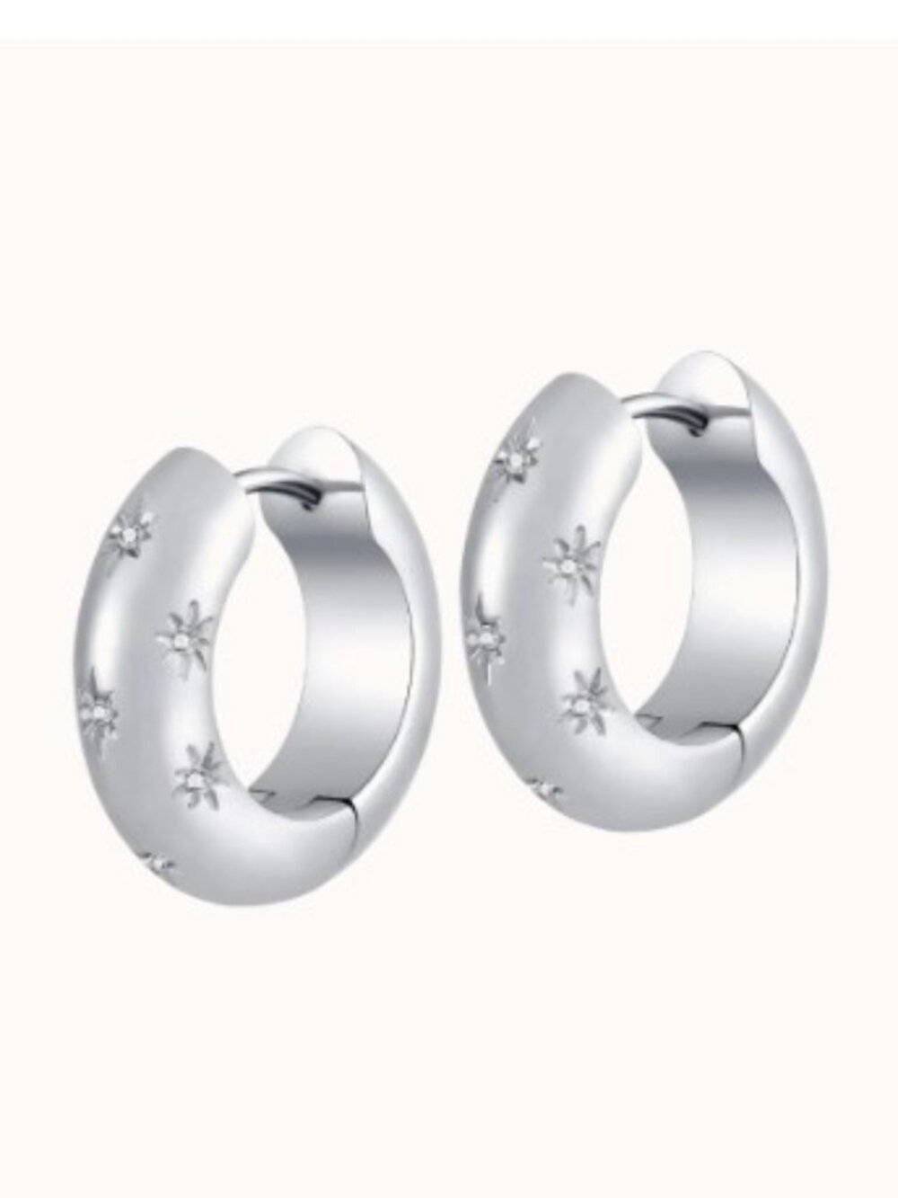 SALE Get Pierced Starfall Hoops in Titanium NEW